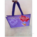 new style printed custom made shopping bags with double-sided laminated